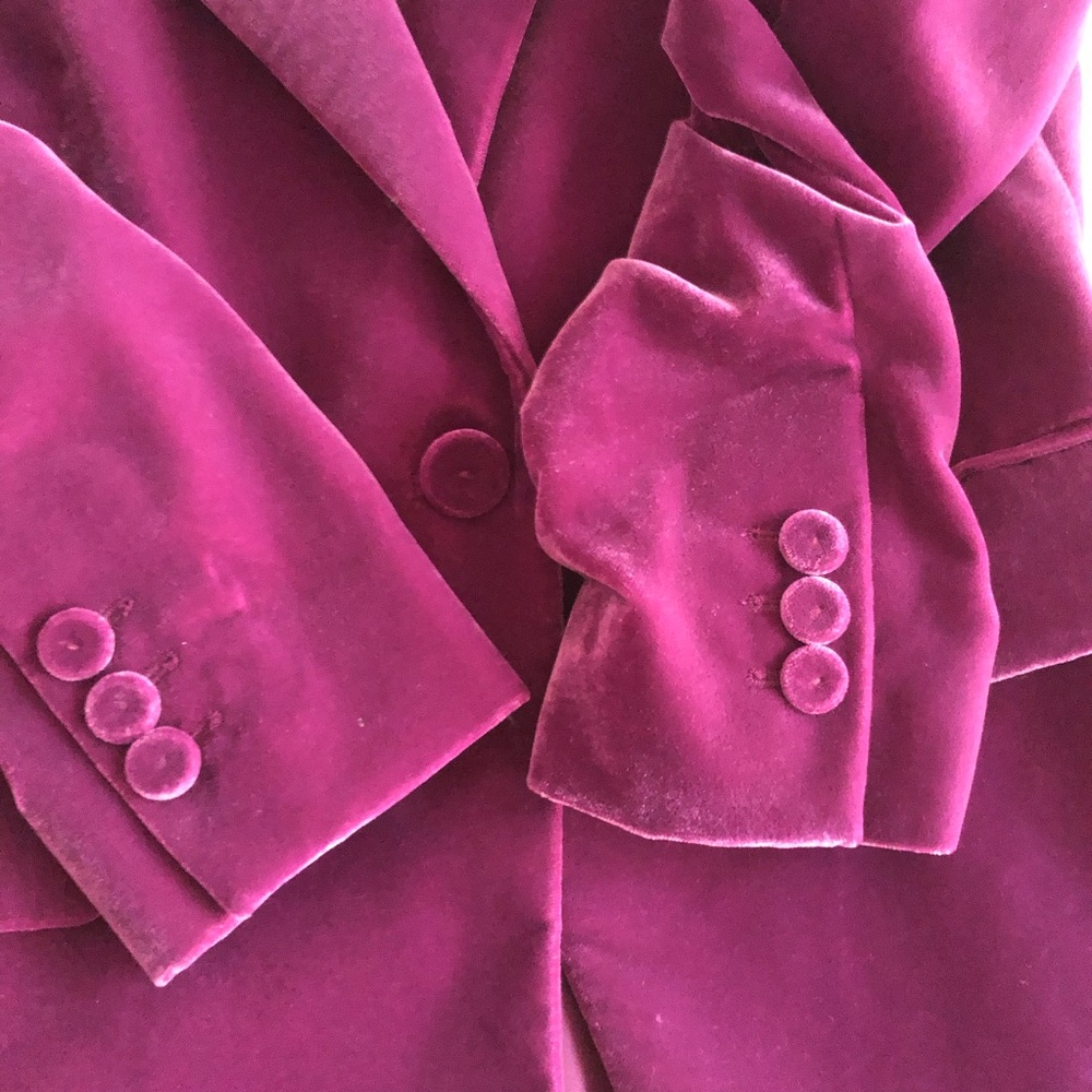 New: MNG Mango Structured Velvet Blazer. Size 6 - Picture 7 of 12